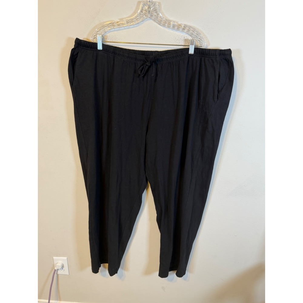 Ulla Popken Women Knit Pants Elastic Drawstring Waist Black Size 28s/30s